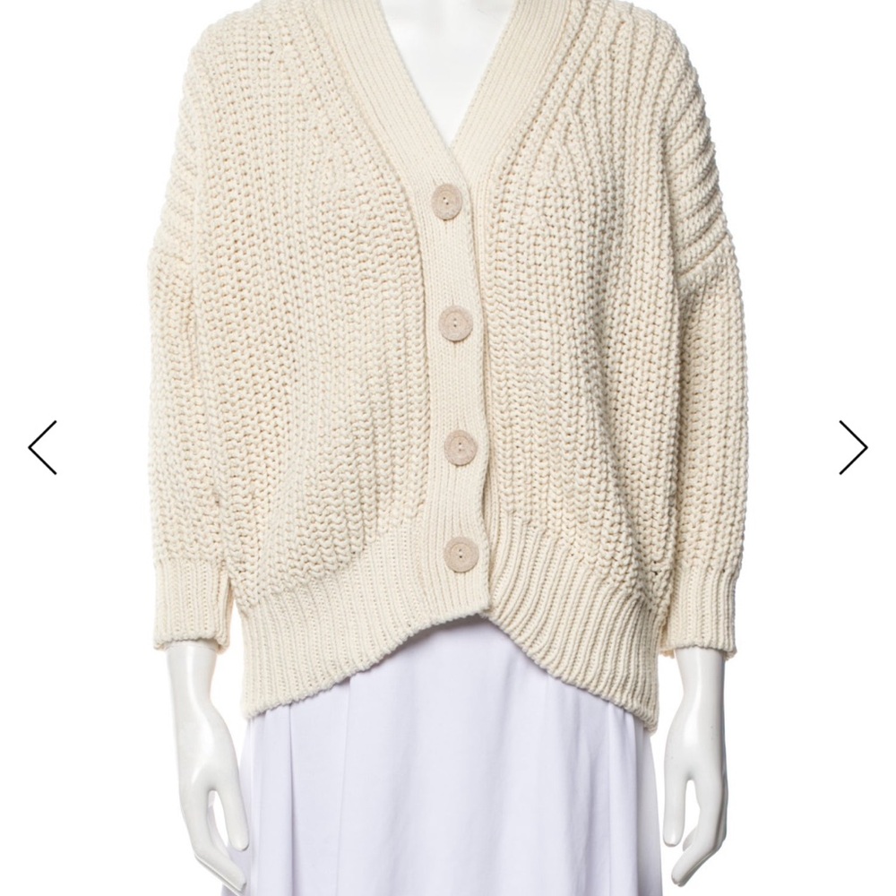 Babaa no. 19 Cream Button-Up Cardigan